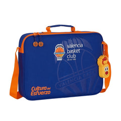 Safta Valencia Basket Maletin con Cremallera - Bandolera Ajustable - Asa Forrada - Doble Tirador - Fondo Semirigido - 6L - 380x60x280mm - Color Azul Oscuro