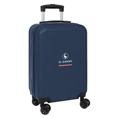 Safta el Ganso Classic Maleta Trolley de Cabina 20†- Cierre con Candado - Interior Forrado - Panel con Cremallera - Cintas con PVC - Ruedas Giratorias - 40.1L - 345x200x550mm - Color Azul Marino