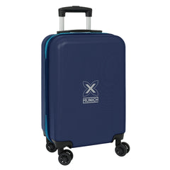 Safta Munich Nautic Maleta Trolley de Cabina 20†- Cierre con Candado - Interior Forrado - Ruedas Giratorias 360° - Asa Extensible Ajustable - 40.1L - 345x200x550mm - Color Azul Marino
