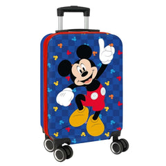 Safta Mickey Mouse Good Day Maleta Trolley de Cabina 20†- Cierre con Candado - Organizador con Cremallera - Cintas con PVC - Asa Flexible de PVC - 40.1L - 345x200x550mm - Color Azul Marino