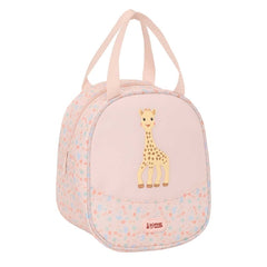 Safta Sophie la Girafe Joy Neceser Termo de 5.85L - Interior Forrado en Aluminio - Repelente al Agua - Asa Superior - 190x140x220mm - Color Rosa Pastel