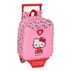 Safta Hello Kitty Mochila con Carro - Tarjeta ID - Asa Superior - Mochila Extraible - Material Resistente - 6L - 220x100x270mm - Color Rosa