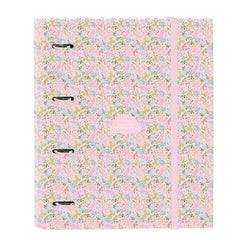 Safta VMB Carpeta con 4 Anillas 35mm - Tapas Duras Forradas - Recambio 100 Hojas - Cuadriculas 5x5mm - Cierre Elastico - Separadores Internos - 270x35x320mm - Color Rosa