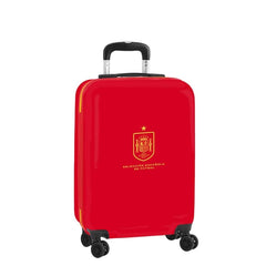 Safta Seleccion Española de Futbol Maleta Trolley de Cabina 20†- Cierre con Candado - Panel con Cremallera - Cintas con PVC - Asa Flexible PVC - 40.10L - 345x200x550mm - Color Rojo
