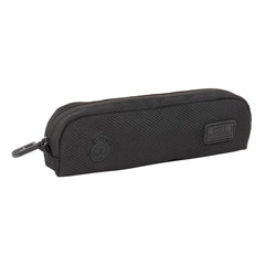 Safta Real Madrid Premium Portatodo - Cremallera - Bolsillo Frontal - 0.5L - 210x40x60mm - Color Negro