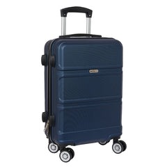 Safta Travel Maleta Trolley de Cabina 20†- Material Resistente ABS y PC - Cierre con Candado - Interior Forrado y Bolsillos - Ruedas Giratorias 360° - 40.1L - 345x200x550mm - Color Azul Marino