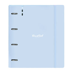 Safta Blackfit8 Cool Carpeta con 4 Anillas 35mm - Tapas de PP Foam - Recambio 100 Hojas - Cierre Elastico - Incluye Separadores - Ranura para Boligrafo - 270x40x320mm - Color Azul Claro