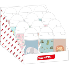 Safta Expositor con 12 Botellas - PVC sin BPA - 315x195x235mm - Colores Surtidos