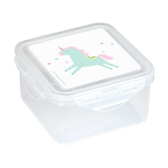 Safta Unicornio Fiambrera de 1.27L - PVC sin BPA - Cierre Hermetico a Presion - 130x130x75mm - Color Transparente