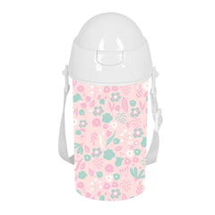 Safta Mariposa Botella de 500ml - PVC sin BPA - Pajita Interior - 73x73x195mm - Color Rosa Pastel