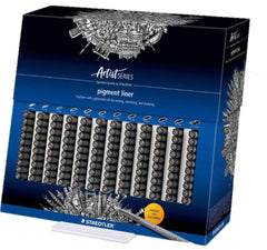 Staedtler Pigment Liner 308 Expositor con 120 Rotuladores Calibrados - Diversas Anchuras de Trazo - Secado Rapido - Color Negro