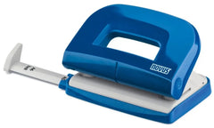 Novus E210 Perforadora Pequeña de Papel - Hasta 10 Hojas - Guia de Posicionamiento - Punzones 5.5mm - Color Azul