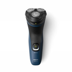 Philips S1151/00 Afeitadora Electrica Series 1000 Wet & Dry - 3 Cabezales Flexibles 3D - Afeitadora 100% Lavable IPX7 - Uso Inalambrico 40min - Carga 8h - Mango Ergonomico