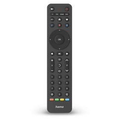 Hama Mando a Distancia para TV - Universal - Alcance 10m - 43 Botones - Acceso Directo a Plataformas de Streaming - Permite 4 Dispositivos Simultaneos - 20.2x4.7x2.1cm - Color Negro