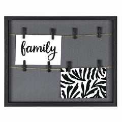 Hama Muro Marco de Fotos con Cordon - Madera MDF - 36.6x29.6x3.2cm - Color Negro