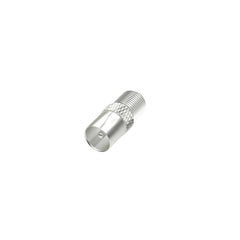 Hama Essential Adaptador de Conector F Hembra a Coaxial Macho - Color Plata