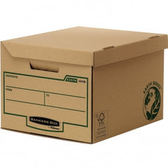 Fellowes Bankers Box Earth Series Conteneur d'Archives Maxi Automontable - Couvercle Fixe - Admet jusqu'à 6 Caisses d'Archives Définitives 80mm - Carton Recyclé Certifié FSC