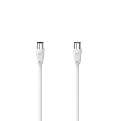 Hama Cable Coaxial de Antena Macho/Hembra - Longitud 5m - Color Blanco