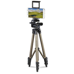 Hama Tripode para Smartphone y Tablet - Peso Max 500g - Altura Ajustable hasta 106cm - Aluminio - Cabezal de 3 Vias - Color Beige