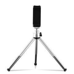 Hama Fancy 2En1 Tripode Mini para Smartphone y Camara - Peso Max 300g - Altura Ajustable hasta 16cm - Plastico - Cabezal de Bola 3D - Color Plata
