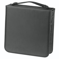 Hama Antistatic Archivador de Nylon para 208 CDs/DVDs - Fundas de Poliester - Proteccion contra Cargas Electrostaticas - 30.4x32x9cm - Color Negro