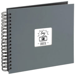 Hama Fine Art Album de Fotos con Espiral - 50 Paginas Negras - 28x24cm - Color Gris