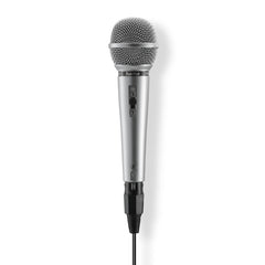 Hama Jam Star Microfono Dinamico - Cable 3m - 100Hz - Jack 3.5mm - Cardioide - 600 Ohm - 170x52x52mm - Color Plata