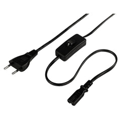 Hama Cable de Alimentacion Acodado CEE7/16 Macho - Hembra C7 - Longitud 2m - Seccion 0.75mm2 - Color Negro