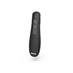 Hama X-Pointer Presentador de Diapositivas - Puntero Laser Rojo - USB-A 2.0 2.4GHz - Alcance 12m - 12x3x2.2cm - Color Negro