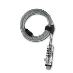 Hama Cable de Seguridad para Portatiles de 5.5mm - Cable 180cm - Acero - Candado de Combinacion - Color Acero