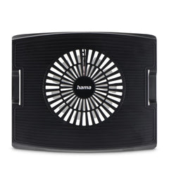 Hama Wave Base de Refrigeracion para Portatil hasta 15.6" con 1 Ventilad de 15cm - Silencioso - Cable 40cm - USB-A - Luz LED - Temperatura Regulable - Antideslizante - 33.5x28x4cm - Color Negro