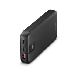 Hama Bateria Externa Powerbank 20000mAh - Polimero de Litio - USB-C - USB-A - Power Delivery - 3 Conexiones de Salida - Pantalla Digital - Indicador de Carga - 22.5x150.5x74.5mm - Color Gris
