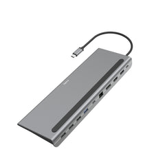 Hama Hub USB 3.2 - Cable USB-C - LAN Ethernet 1Gbps - DisplayPort - HDMI - USB-A - USB-C - Color Gris