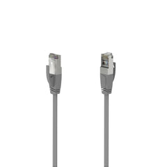 Hama Essential Cable de Red UTP RJ45 Cat-5e - Longitud 3m- Velocidad hasta 1Gbps - Blindado - Color Gris