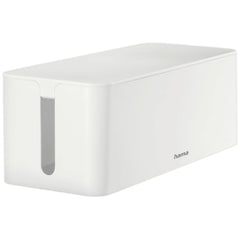 Hama Maxi Caja para Regletas y Cables - Facil Organizacion y Limpieza - Proteccion Infantil y de Mascotas - Diametro Maximo del Cable 20mm - 40.6x15.6x13.5cm - Color Blanco