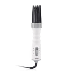 Innovagoods Dryple Cepillo 3 en 1 - Potencia 550W - Cable Giratorio 225cm - Temperatura Regulable - Multifuncion - Revestimiento Ceramico - 6x30cm - Color Blanco y Gris
