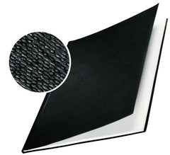 Leitz Pack de 10 Tapas Rigidas Impressbind 14mm - Capacidad de 106-140 Hojas A4 - Encuadernacion de Alta Calidad - Exterior Superficie de Lino Lacada - Papel Blanco sin Acido - Color Negro