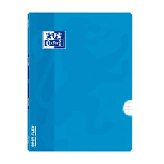 Oxford Libreta Grapada - Formato A4 - 48 Hojas - Cuadricula 4x4mm con Margen - Tapa de Plastico - Anti Traspaso de Tinta - Color Turquesa