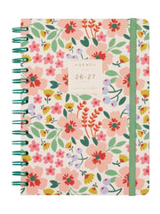 Finocam Moniquilla Agenda Escolar 26/27 en Catalan - Semana Vista Horizontal - Formato E10 - 155x212mm - Tapa Dura - Papel de 80g/m2 - Espiral Metalica - Multicolor