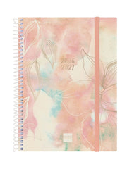Finocam Espiral Agenda Internacional - 18 Meses - Semana Vista Horizontal - Formato E10 - 155x212mm - Tapas de Polipropileno - Papel de 80g/m2 - Esquinas Microperforadas - Multicolor