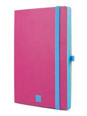Finocam Modern Cuaderno de Tapa Ligera - 72 Hojas - Formato A5 - 148x210mm - Papel Crema de 80g/m2 - Liso - Bolsillo Interior - Cierre con Goma - Hojas Microperforadas - Color Rosa