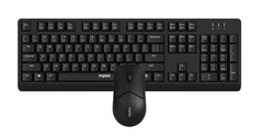 Rapoo X1500 Pack Teclado + Raton Inalambricos - 2.4GHz - Raton 1200 DPI - Autonomia hasta 12 Meses - Color Negro
