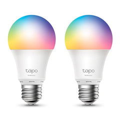 TP-Link TL13E Pack de 2 Bombillas Inteligentes RGB - Casquillo E27 - Intensidad Regulable - WiFi - Compatible con Asistente de Voz - Control con App - Multicolor