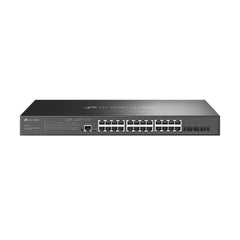 TP-Link Omada SG3428MP Switch 28 Puertos - Gestionado - 24xRJ45 PoE+ 1Gbps - 4xSFP 10Gbps - Soporta QOS - Conmutacion hasta 56Gbps - 2 Ventiladores Internos - Color Negro