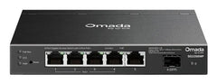 TP-Link Omada SG2206MP Switch 5 Puertos - Capa 2 - 4xRJ45 PoE+ 1Gbps - 1xRJ45 1Gbps - Soporta QOS - Conmutacion hasta 12Gbps - Carcasa Metalica - Color Negro