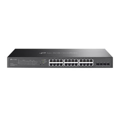 TP-Link Omada SG2428LP Switch 28 Puertos - Gestionado - 8xRJ45 1Gbps - 16xRJ45 PoE+ 1Gbps - 4xSFP - Soporta QOS - Conmutacion hasta 56Gbps - Carcasa Metalica - Color Negro