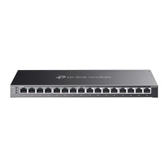 TP-Link Omada SG2016P Switch 16 Puertos - Negociacion Automatica - 8xRJ45 1Gbps - 8xRJ45 PoE+ 1Gbps - Conmutacion hasta 32Gbps - Soporta QOS - Carcasa Metalica - Color Negro