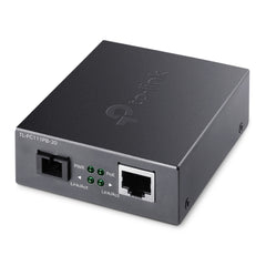TP-Link Omada FC111PB-20 Convertidor de Fibra a RJ45 - Fibra hasta 20km - Velocidad hasta 100Mbps - Ethernet - Tecnologia WDM - Color Gris Oscuro