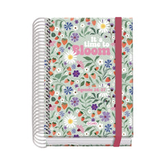 Dohe Prime Bloom Agenda Escolar 26/27 - Formato A6 - Dia Pagina - Papel Offset Ahuesado 70g - Cubierta de Carton Plastificado - Espiral - Goma - 12x17x3cm - Multicolor