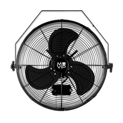 Muvip Ventilador Industrial de Pared Exterior - 140W - 3 Velocidades - Resistente a Agua y Polvo - Ajuste de Inclinacion - Color Negro
